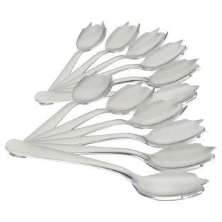 12 stainless steel oyster spoons