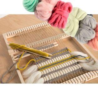 Rectangular loom 30 x 39 cm + 6 balls of wool
