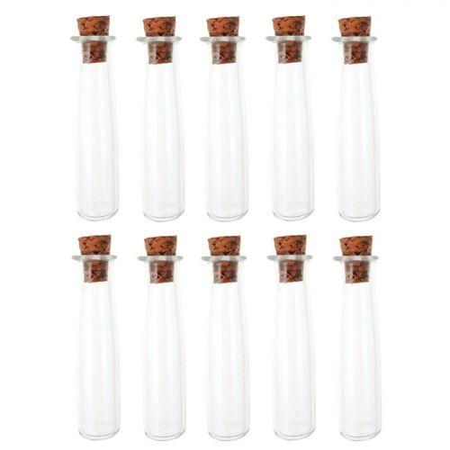 10 mini glass tubes 4 cm with cork