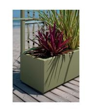 Ethica rectangular flower box 80 cm with chalk trellis