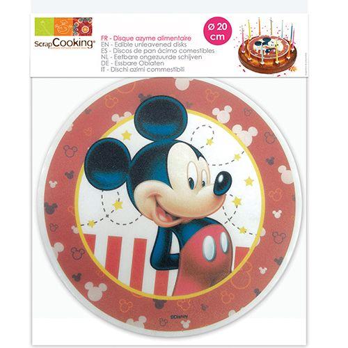 Disco de oblea alimentaria Ø 20 cm - Ratón Mickey