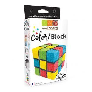 Colored cube cake kit