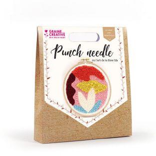 Punch needle box Ø 20 cm - Abstract