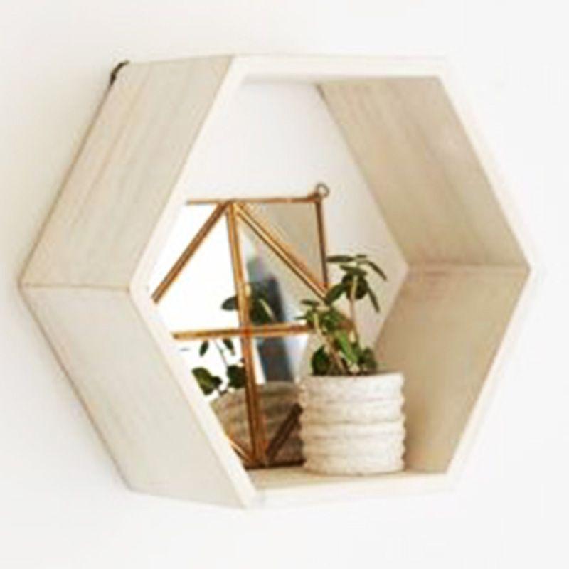 3 étagères hexagonales en bois - Décoration créative - Youdoit