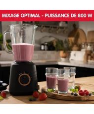 MOULINEX Batidora eléctrica, Diseño ecológico, Smoothie, Batido, Gazpacho, Sopa, 1,75 L, 4 cuchillas, 800 W