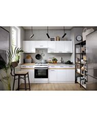 Cucina completa cm 240 - 7 elementi - Bianco lucido