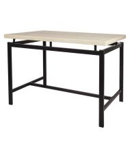 VENUS Table + 4 stools set - Rectangular - Imitation wood honeycomb panels - 110 x 70 x 75 cm