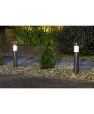 Borne solaire inox - GALIX - 0,13W - 10 Lumens - 8h d'éclairage - 1 LED blanche