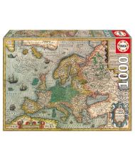 Mappa Puzzle dell'Europa - 1000 pezzi - Marchio Educa - Tema Viaggi e mappe