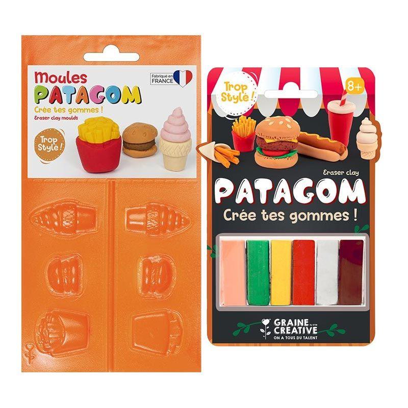 Patagom 6-Color Eraser Clay - Monsters