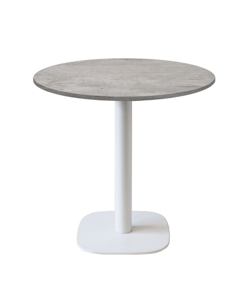 Table ronde Ø 70 cm - modèle Round pied blanc béton naturel Table ronde Ø 70 cm - modèle Round pied blanc béton naturel