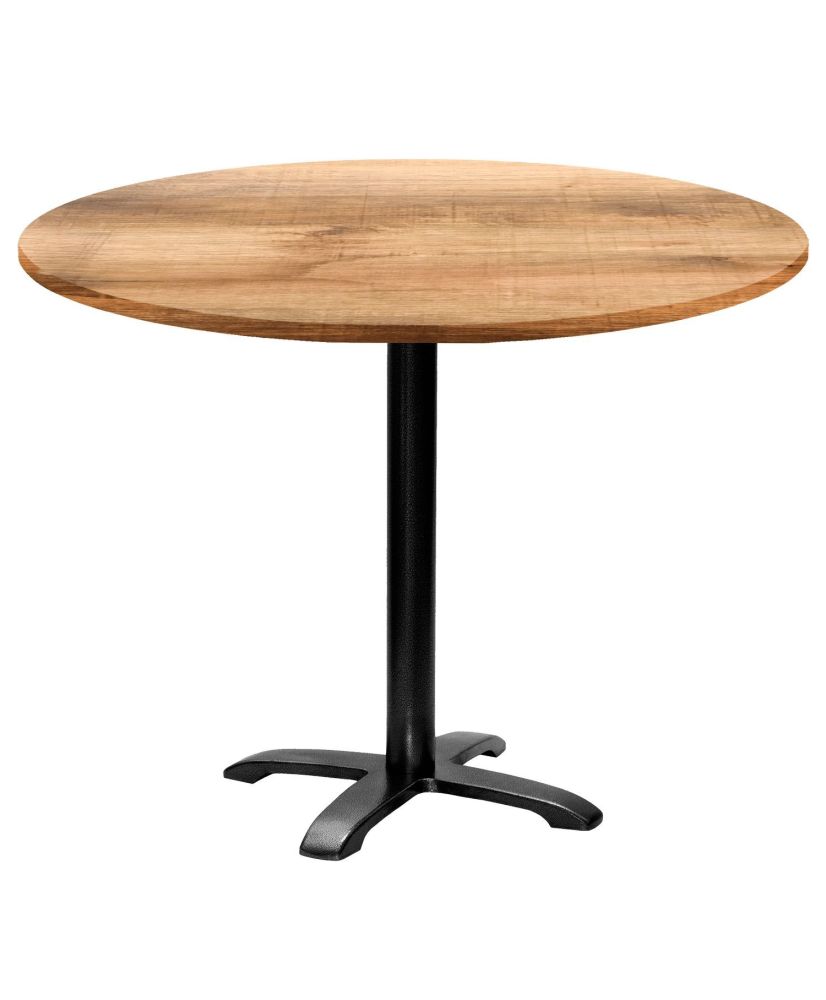 Table ronde Ø 110 cm - modèle Bazila tanin clair Table ronde Ø 110 cm - modèle Bazila tanin clair