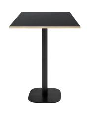 Bartisch 60 x 60 cm – rundes Modell, schwarze Holzkanten