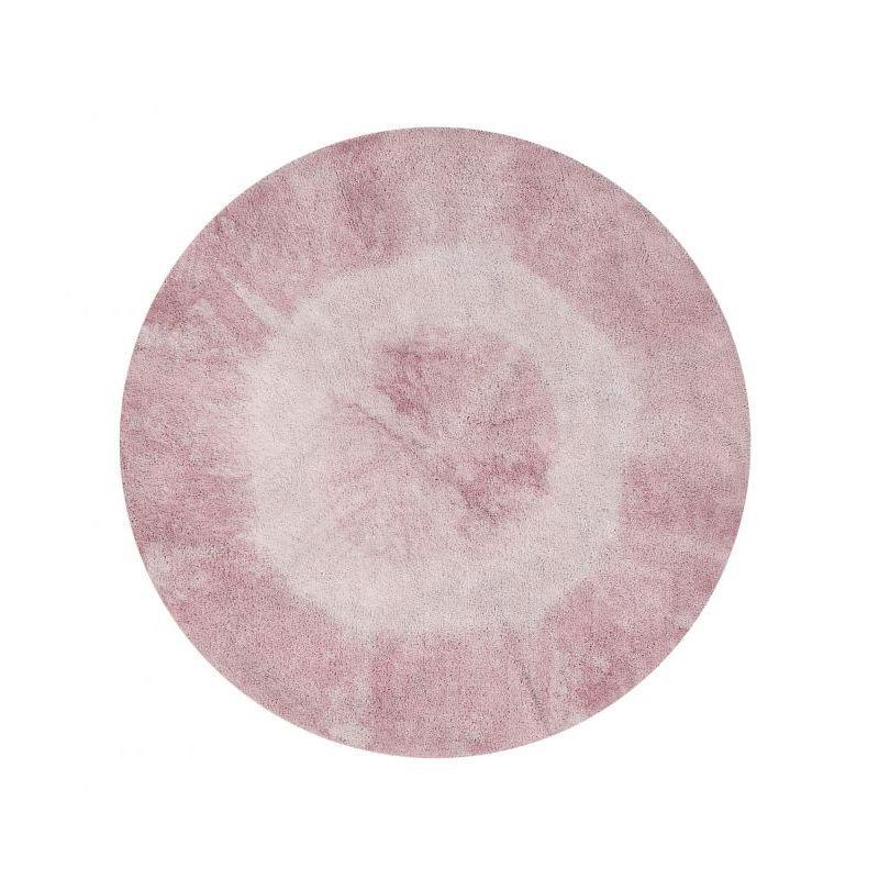 Tappeto rotondo in cotone sfumato - Rosa antico - Ø 150 cm