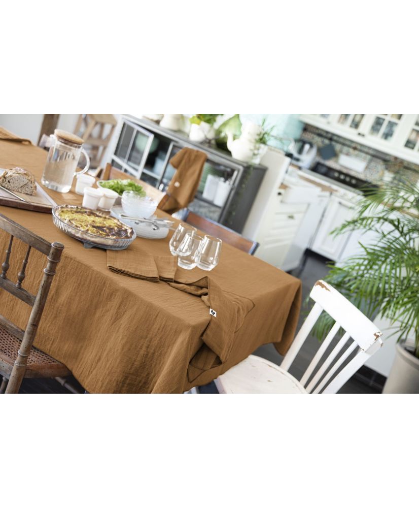 Tablecloth 150 x 350 cm GAÏA Camel Tablecloth 150 x 350 cm GAÏA Camel