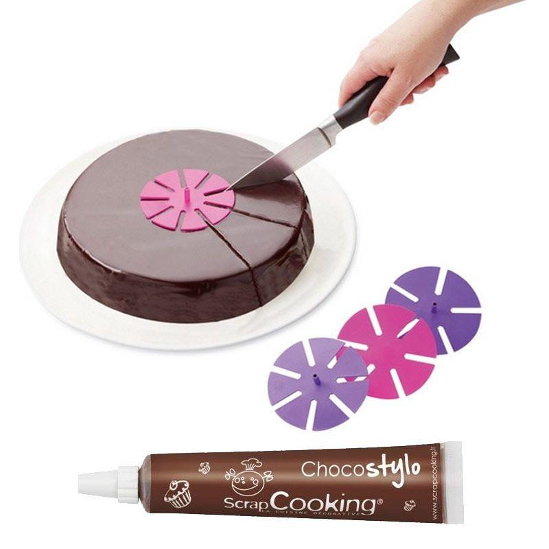 Divisore di torte + penna alimentare al cioccolato
