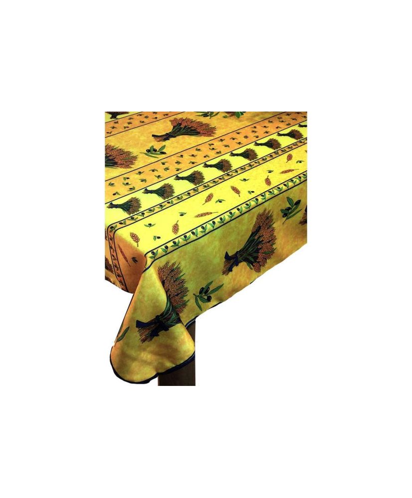 Rectangular fabric tablecloth, Bouquet of yellow wheat 240 x 150 cm Rectangular fabric tablecloth, Bouquet of yellow wheat 240 x 150 cm