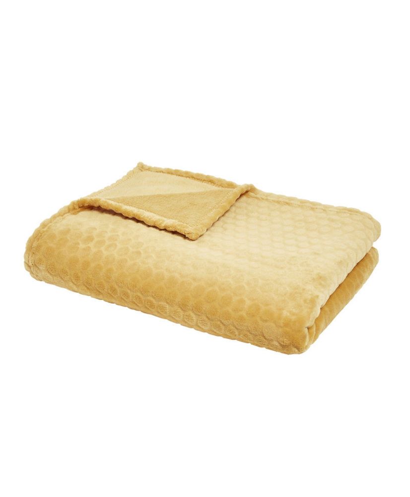 Soft & warm ocher pebble plaid blanket 150 x 200 cm Soft & warm ocher pebble plaid blanket 150 x 200 cm