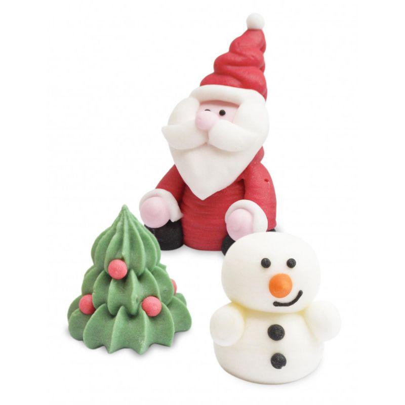 3D sugar decorations in relief - Christmas