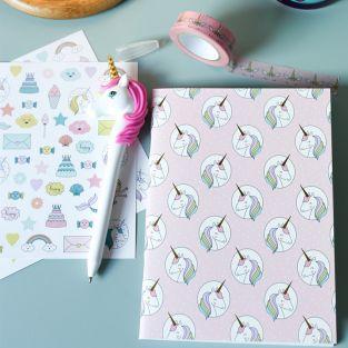 papel Toga unicornio y sirena Kit de papelería cuaderno 13 x 18 cm multicolor 