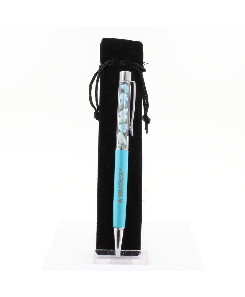 Stylo Minéraux Larimar de République Dominicaine Stylo Minéraux Larimar de République Dominicaine