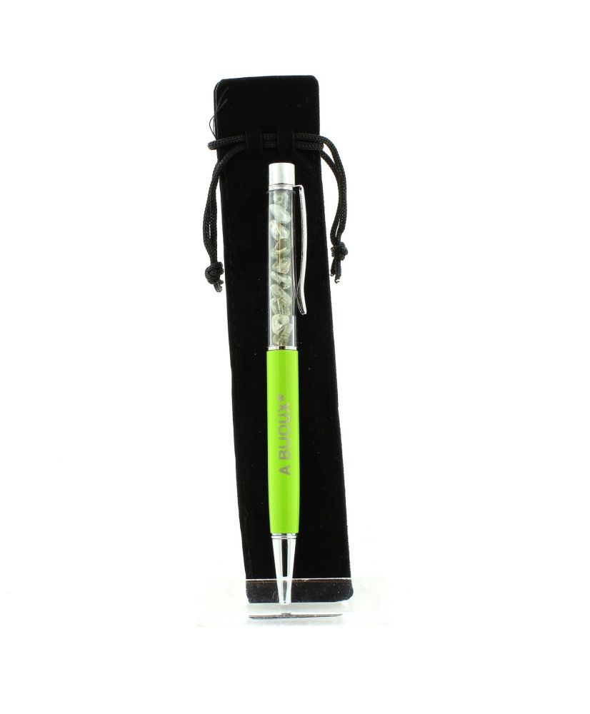 Stylo Minéraux Quartz rutile vert du Brésil Stylo Minéraux Quartz rutile vert du Brésil