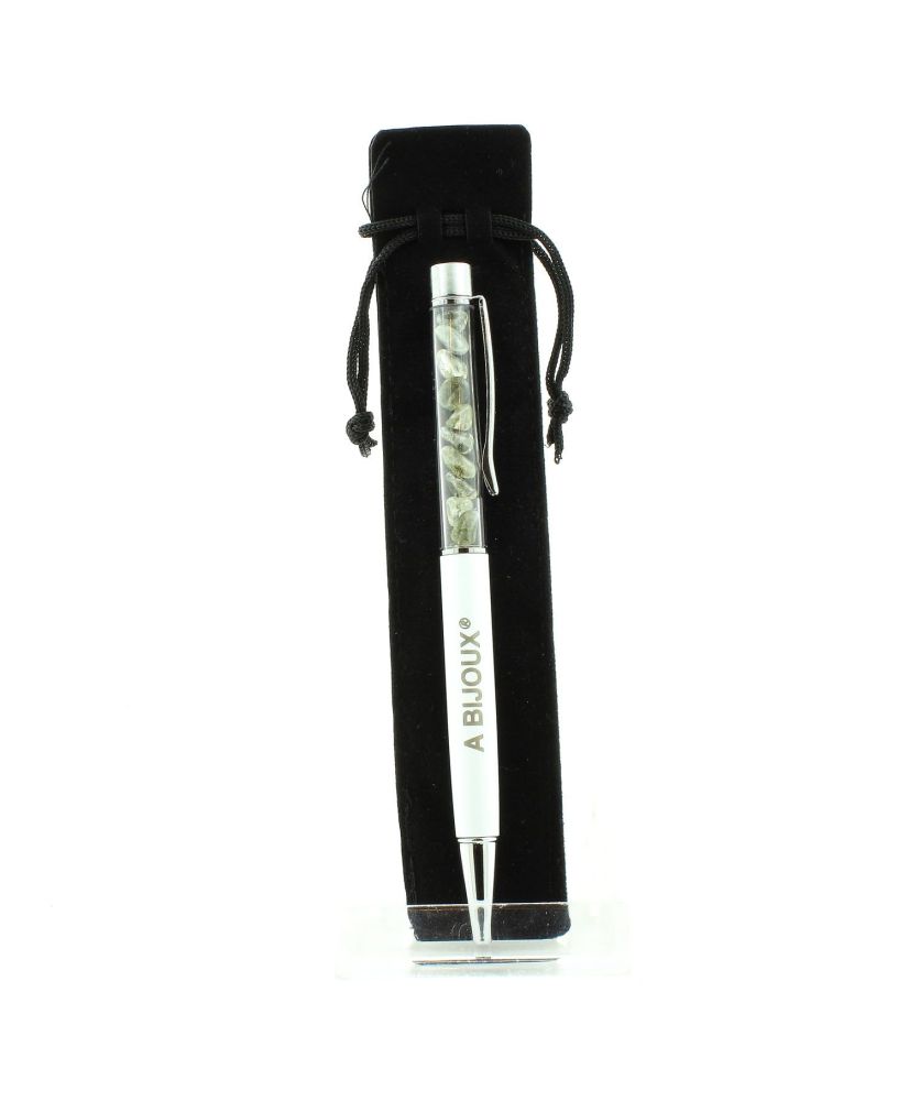 Grüner Rutilquarz-Mineralstift aus Brasilien Grüner Rutilquarz-Mineralstift aus Brasilien