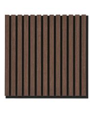 2 acoustic panels in walnut veneer with walnut effect 52 x 52 x 2.2 mm