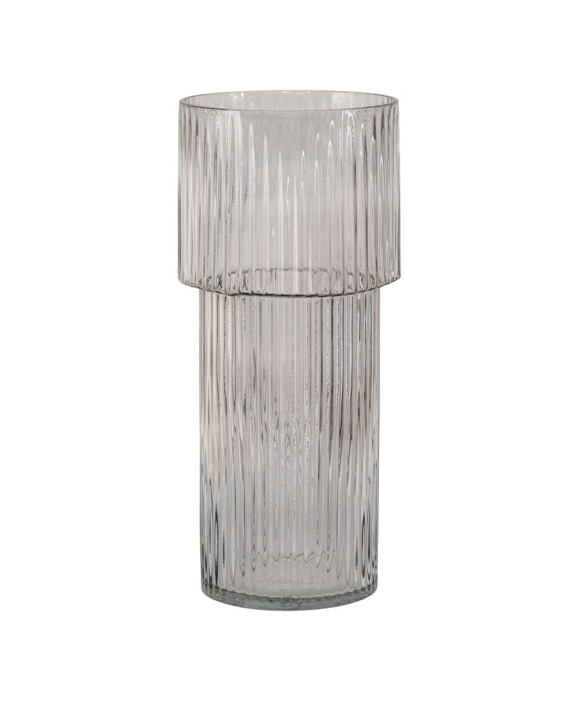 Vase en verre soufflé à la bouche transparent  Ø 17,5 x 40 cm