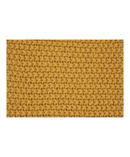 Plaid coton recyclé ocre 130 x 170 cm
