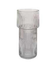 Vase en verre soufflé à la bouche transparent  Ø 17,5 x 40 cm