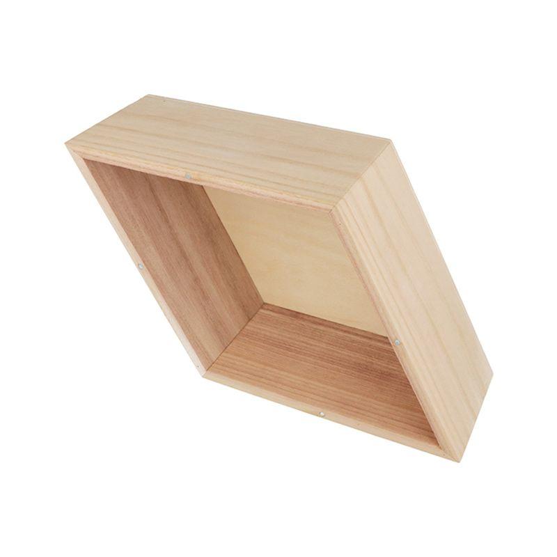 Etagère en bois losange x3 - 34,5 x 20 x 10,5 cm