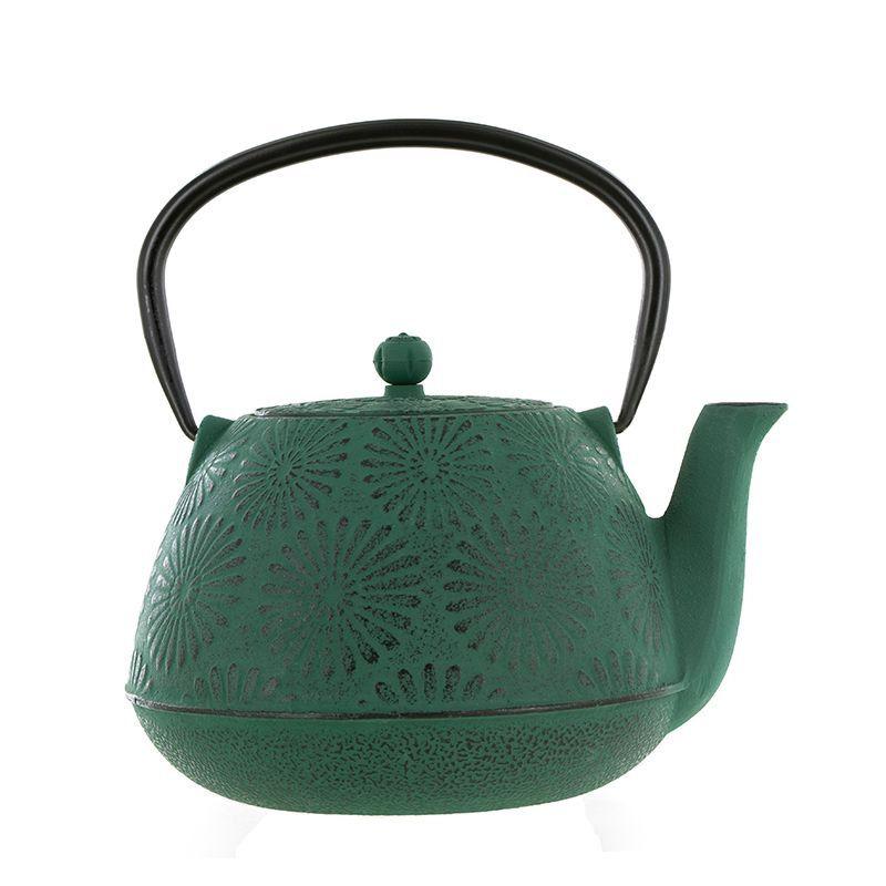 Emerald green Hanami cast iron teapot - 1.2 L