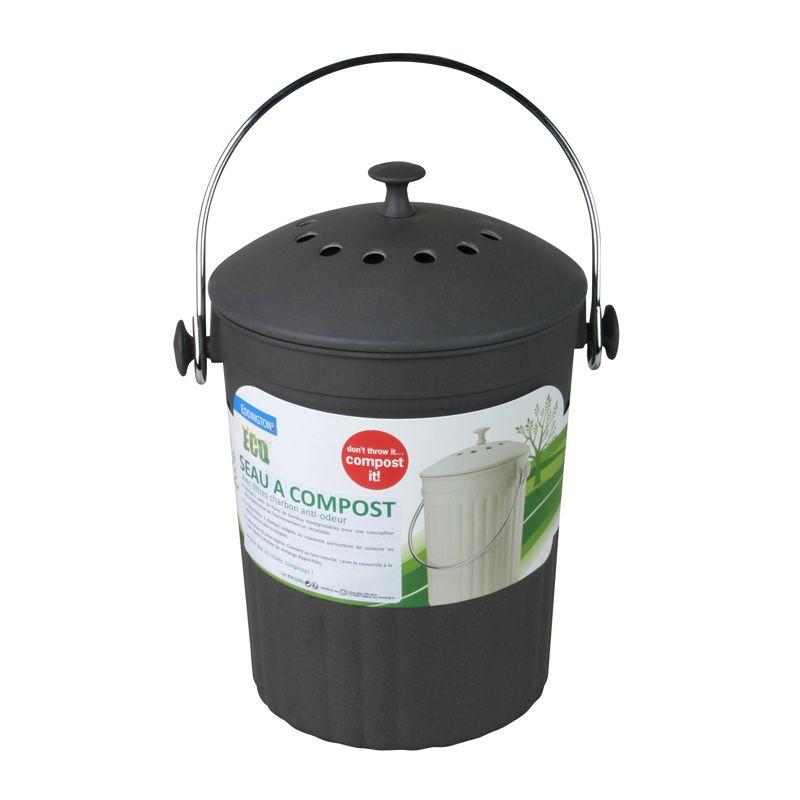 Seau à compost avec filtres à charbon anti-odeurs