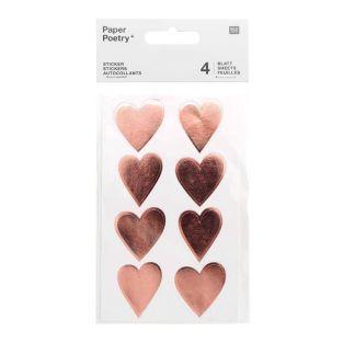 40 Stickers Cœurs pailletés argent et rouge : Chez Rentreediscount Loisirs  créatifs