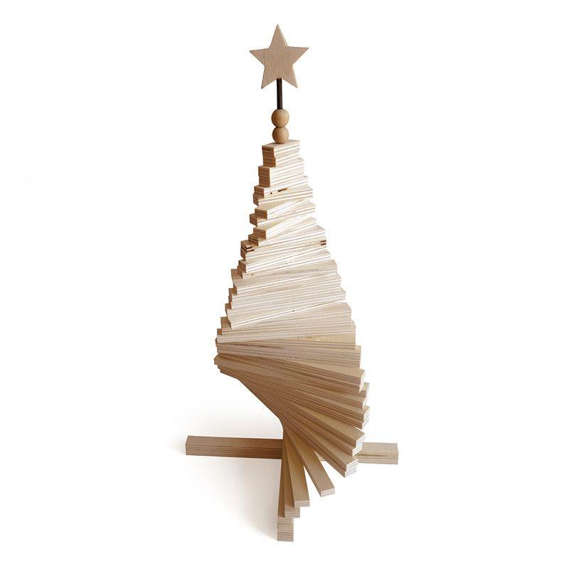 DIY box - My Christmas tree in wooden slats - 46 cm
