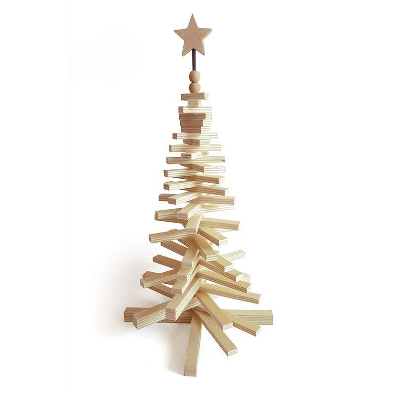 Caja de bricolaje - Mi árbol de Navidad en listones de madera - 46 cm