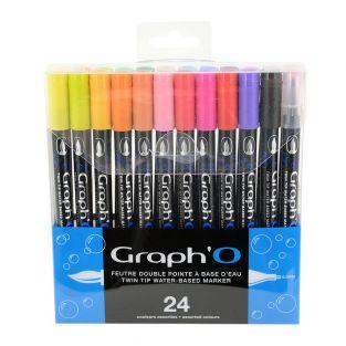 Lot DE 24 feutres de coloriage pour Bullet Journal, 0,4 mm Double