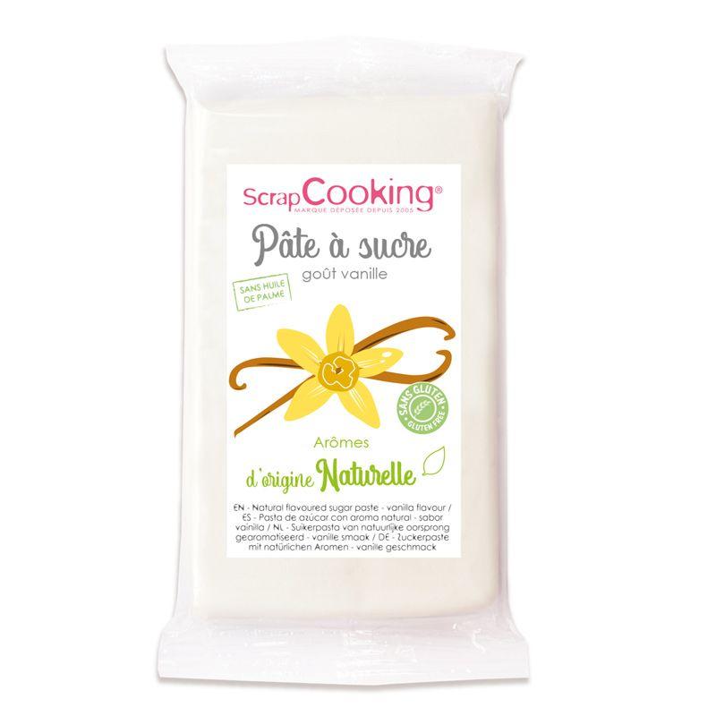 Pâte à sucre rose pastel aromatisée vanille 250g