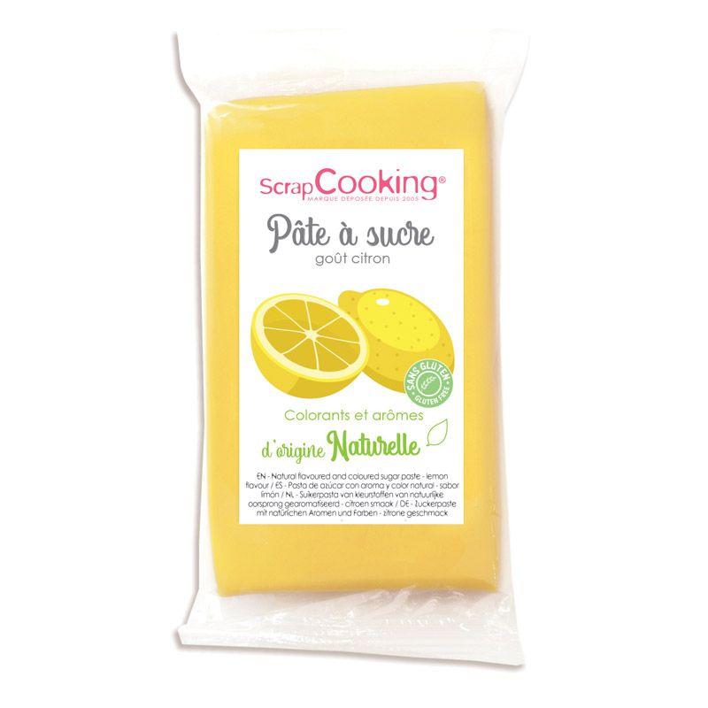 Pâte à sucre jaune aromatisée vanille 250g