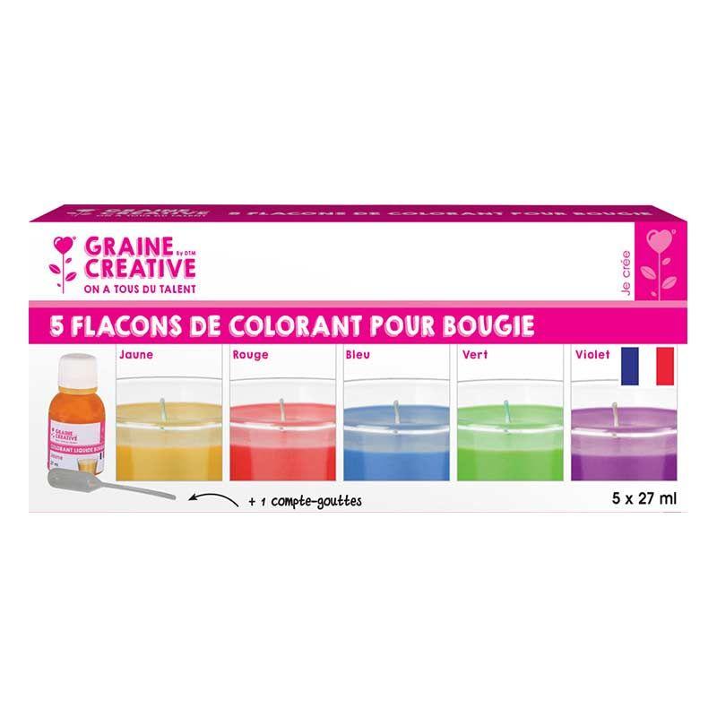5 colorants alimentaires de couleur pour bougie - Youdoit.fr