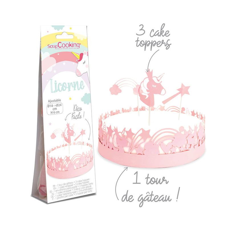 Décoration gâteau licorne en papier - Youdoit.fr