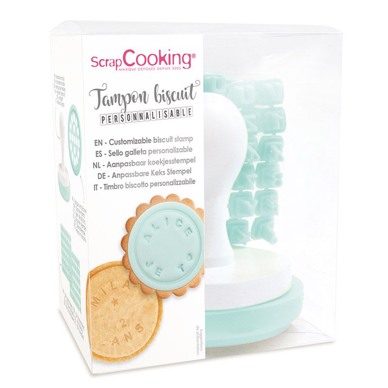 Cookie stamp with customizable message