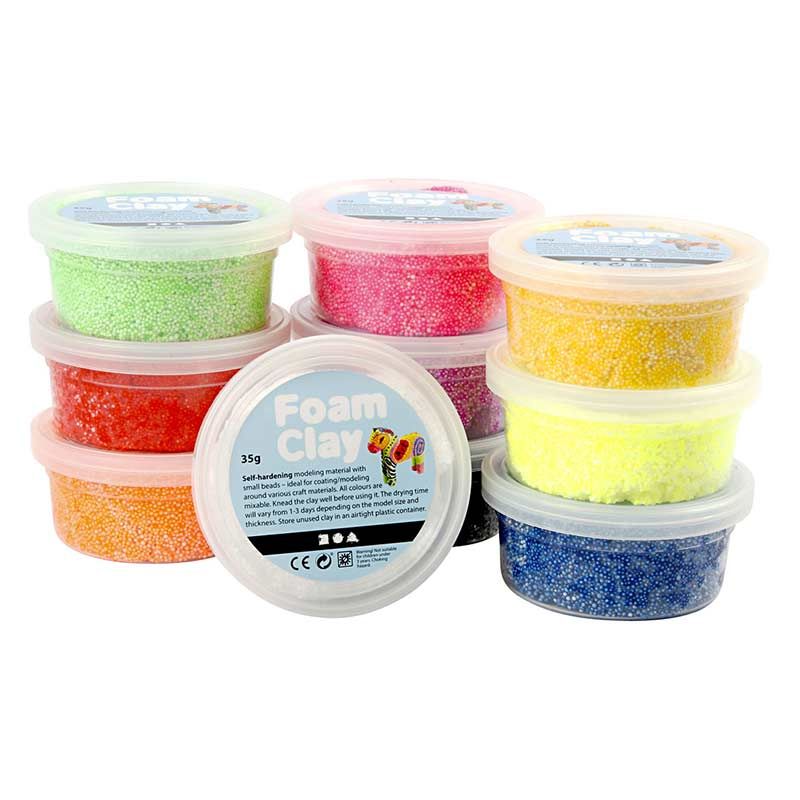 Christmas Foam Clay 35g pots for Children & Adults Modelling Moulding Crafts 