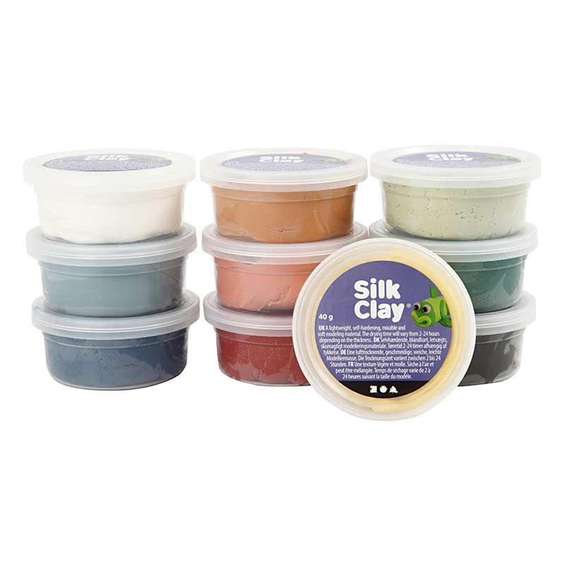 Set pâtes à modeler Silk Clay® - 10 x 40 g