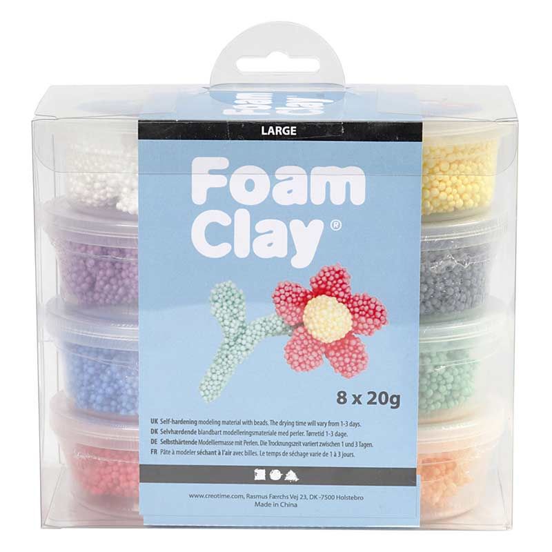 Set pâtes à modeler large Foam Clay® - 8 x 20 g