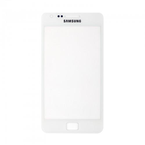  Vitre écran de façade blanche + adhésif pour Samsung Galaxy S2 I9100 