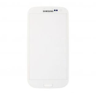  Vitre écran de façade blanche + adhésif pour Samsung Galaxy S3 I9300 I9305 