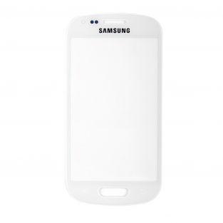  Vitre écran de façade blanche + adhésif pour Samsung Galaxy S3 mini I8190 