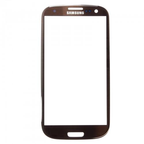  Vitre écran de façade marron + adhésif pour Samsung Galaxy S3 I9300 I9305 
